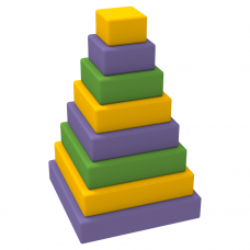 Модульний конструктор Пірамідка квадратна KIDIGO Модульний конструктор Пірамідка квадратна KIDIGO