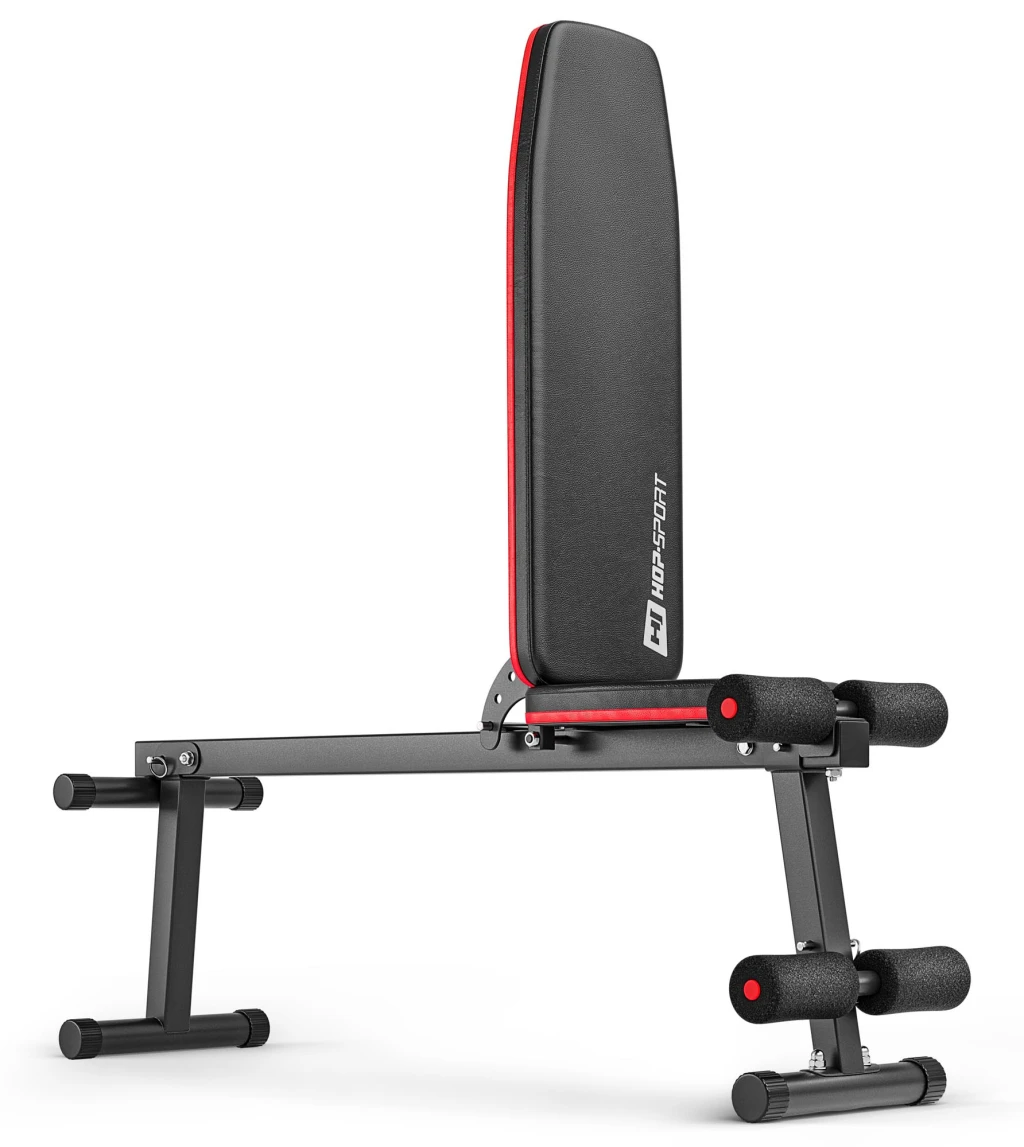 Набор Hop-Sport Premium 39 кг со скамьей HS-1010 Pro и штангой