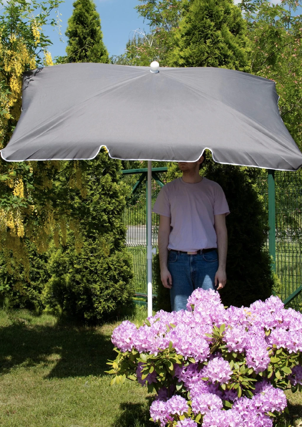 Зонтик садовый Jumi Garden 200х130см серый