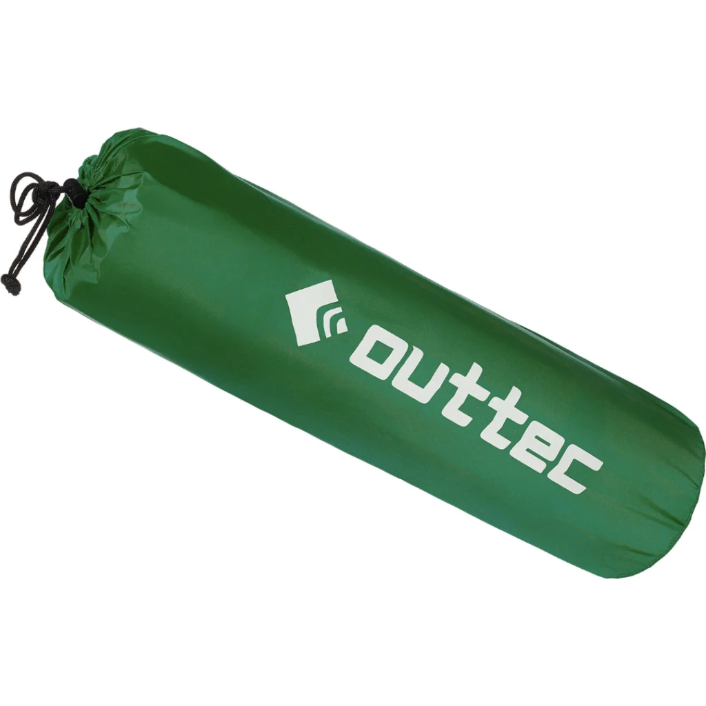 Самонадувающийся коврик Outtec с подушкой гладкий зеленый