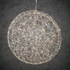 Куля декоративна срібло, 60 см, 320 led, мерехтлива, "Luca Lighting"