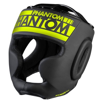 Боксерский шлем Phantom APEX Full Face Neon One Size Black/Yellow