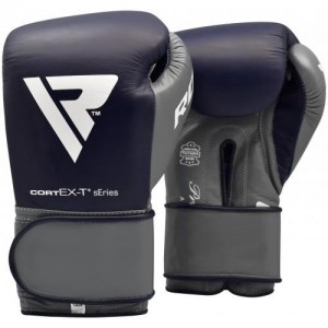 Боксерские перчатки RDX Leather Pro C4 Blue Боксерские перчатки RDX Leather Pro C4 Blue