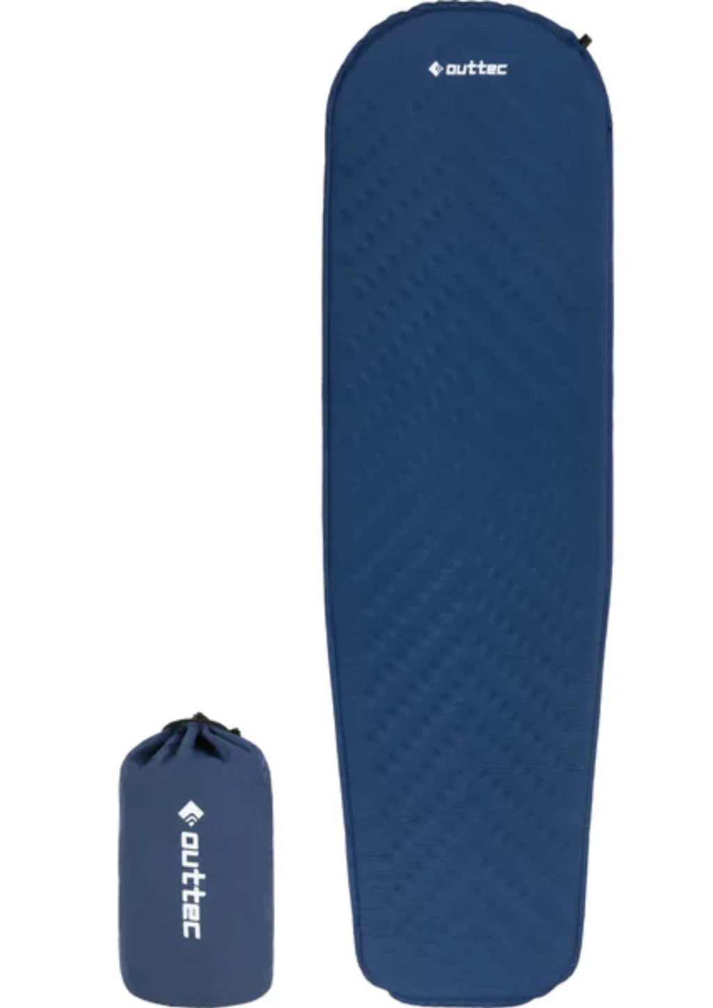 Самонадувной коврик Outtec 183x52x3,5см зимний синий