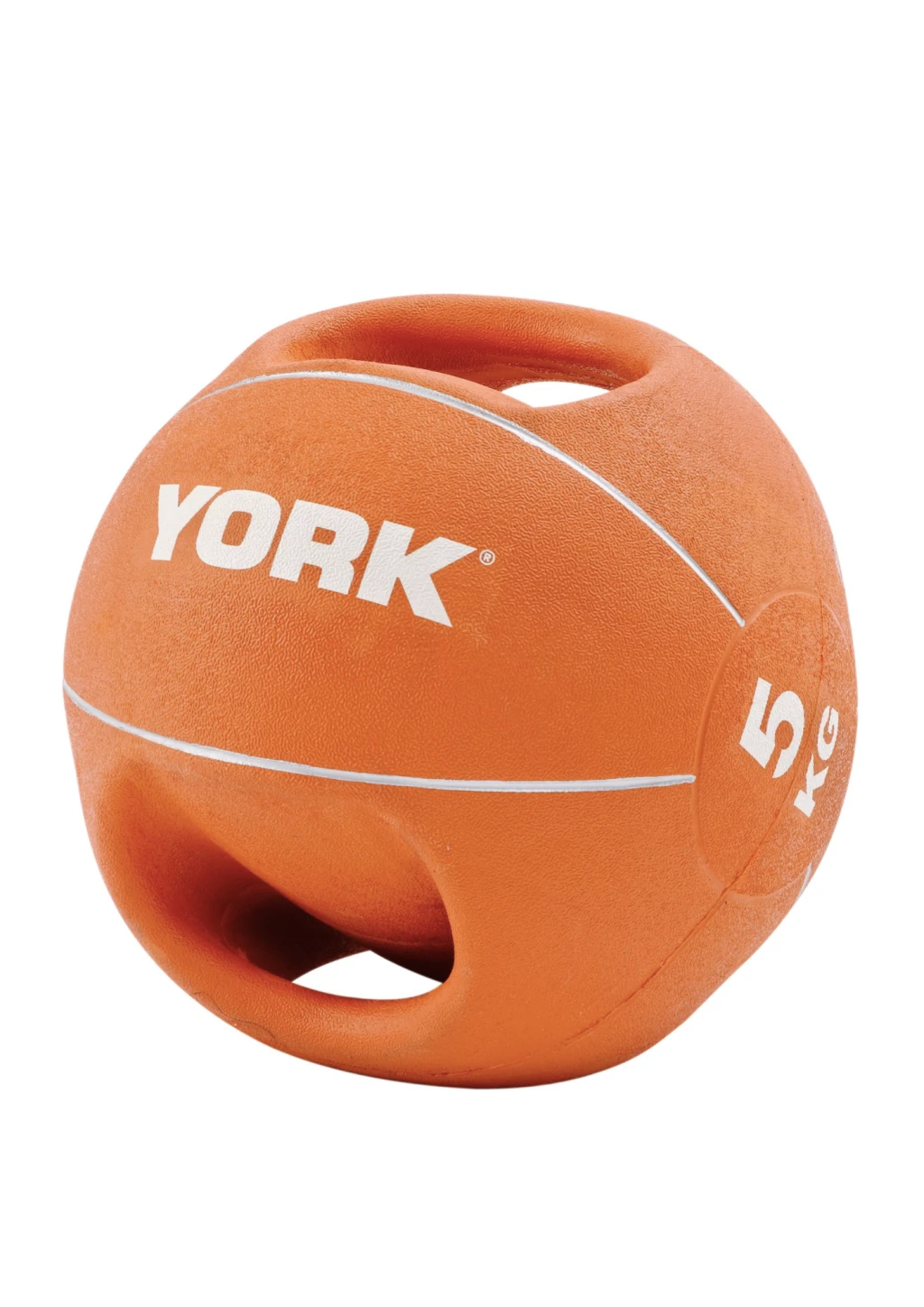Мяч медбол 5 кг York Fitness с двумя ручками, оранжевый