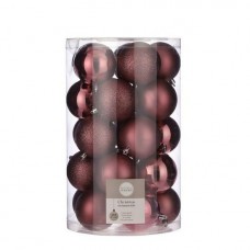 Елочные шарики 25 шт, 8 см, "House of Seasons" пластик, цвет темно-розовый