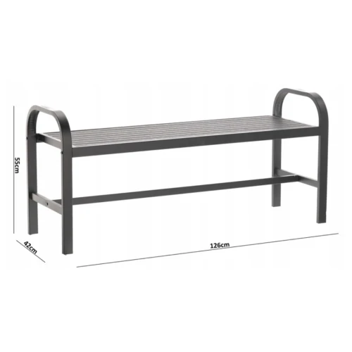 Скамейка для сада Chomik GARDEN LINE GARDINEO 126x42x55см