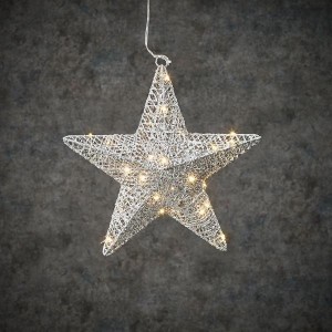Звезда декоративная серебро, диам. 30 см, 30 led, "Luca Lighting" Звезда декоративная серебро, диам. 30 см, 30 led, "Luca Lighting"