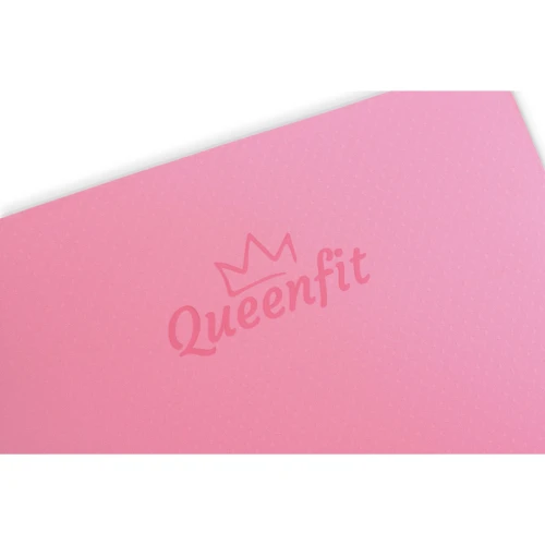 Коврик (мат) для фитнеса и йоги Queenfit Premium TPE 0,6 см розово-фиолетовый