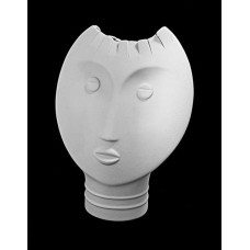 Ваза VM157/C "Лицо" 26 см, бел. Linea Sette Ceramiche