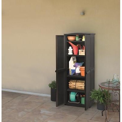 Ящик для хранения RATTAN STYLE - TALL SHED Compact Garden 430 л Keter