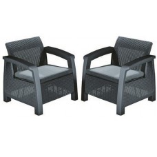 Кресло, Bahamas Duo, графит - прохладный серый Keter