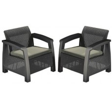 Кресло, Bahamas Duo коричневый - серо-бежевый Keter