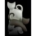 Статуэтка N38/B "Кот" 20 см, т.-сер. Linea Sette Ceramiche