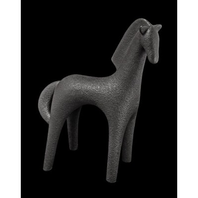 Статуэтка N264/A "Конь" 23 см, т.-сер. Linea Sette Ceramiche