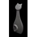 Статуэтка N700/B "Кот" 34 см, т.-сер. Linea Sette Ceramiche