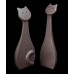 Статуэтка N700/B "Кот" 34 см, т.-сер. Linea Sette Ceramiche
