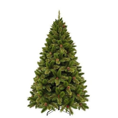Ель Dewberry 2,30 м зеленая с декоративными шишками и ягодами Triumph Tree