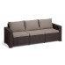 Комплект садових меблів California 3 seater, коричневий 