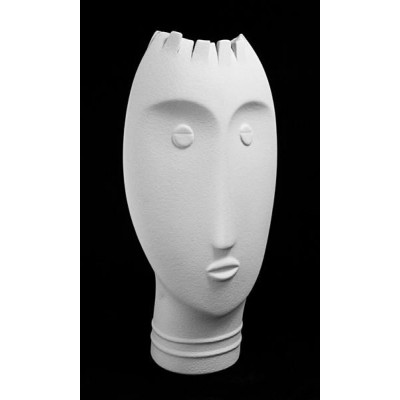 Ваза VM157/B "Лицо" 33 см, бел. Linea Sette Ceramiche