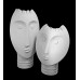 Ваза VM157/B "Лицо" 33 см, бел. Linea Sette Ceramiche
