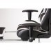 Кресло Special4You ExtremeRace black/white with footrest (E4732)