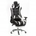 Кресло Special4You ExtremeRace black/white with footrest (E4732)