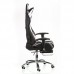 Кресло Special4You ExtremeRace black/white with footrest (E4732)