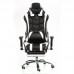 Кресло Special4You ExtremeRace black/white with footrest (E4732)