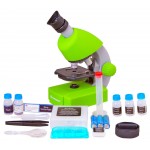 Мікроскоп Bresser Junior 40x-640x Green з набором для дослідів та адаптером для смартфона (8851300B4K000)