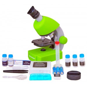 Мікроскоп Bresser Junior 40x-640x Green з набором для дослідів та адаптером для смартфона (8851300B4K000) Мікроскоп Bresser Junior 40x-640x Green з набором для дослідів та адаптером для смартфона (8851300B4K000)