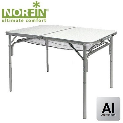 Стол складной Norfin GAULA-M NF алюминиевый 90x60 белый арт.NF-20306