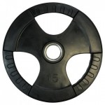 Диск олімпійський гумовий з хватами Newt Olimpic 15 кг