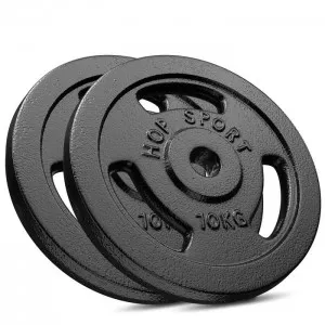 Сет із металевих дисків Hop-Sport Strong 2x10 кг Сет із металевих дисків Hop-Sport Strong 2x10 кг