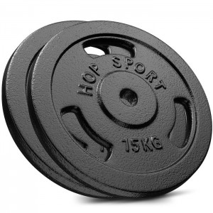Сет із металевих дисків Hop-Sport Strong 2x15 кг Сет із металевих дисків Hop-Sport Strong 2x15 кг