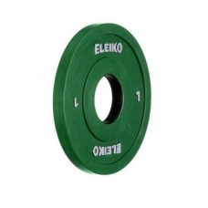 Олімпійський диск Eleiko 124-0010R для змагань і тренувань 1,0 кг кольорової (d-50 мм), прогумований 
