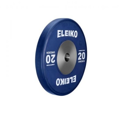Олімпійський диск Eleiko 3001119-20 для змагань з важкої атлетики 20 кг кольорової (d-50 мм), каучук 