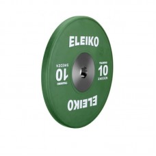 Олімпійський тренувальний диск Eleiko 3001120-10 для важкої атлетики 10 кг кольорової (d-50 мм), каучук 