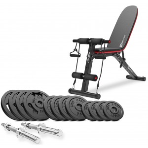 Набор Hop-Sport STRONG 40 кг со скамьей HS-1030