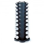 Набор гантелей хромированных 1кг, 2кг, 3кг, 4кг, 5кг, 6кг, 7кг, 8кг, 9кг, 10кг с вертикальной стойкой Pulse 100F