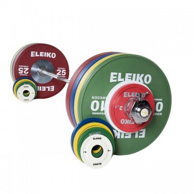 Олимпийская тренировочная штанга в сборе Eleiko 3001237 185 кг цветная