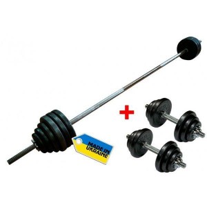Штанга наборная + гантели Newt TI-0201-180-50-1 Home 50 кг