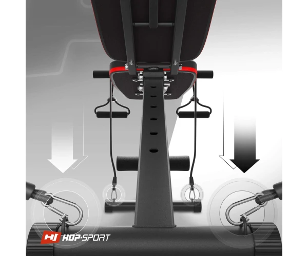 Скамья тренировочная Hop-Sport HS-1030 с фиксатором для ног - фото 4