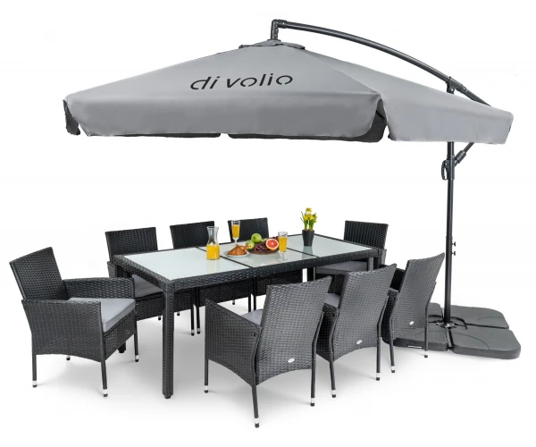 Зонт садовый di Volio EMPOLI 300см серый